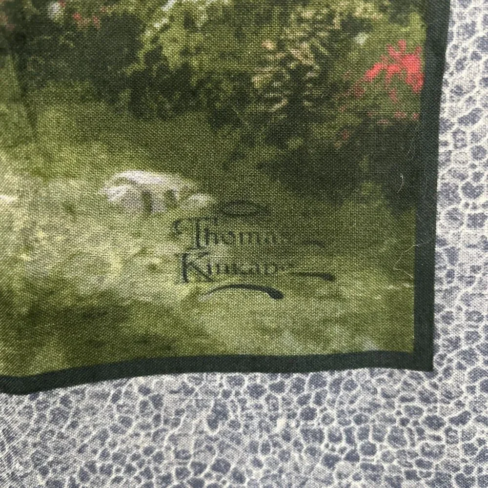 Thomas Kinkade Stone Country Cottage Cotton Fabric Panel 22